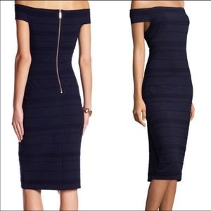 🆕NWT TED BAKER Bandage Midi Dress In Navy Blue